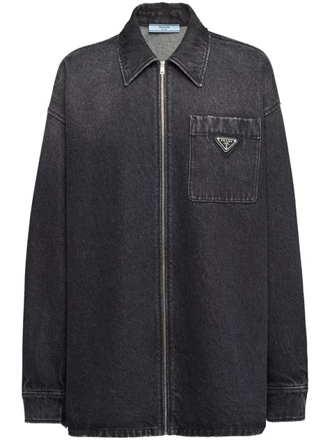 prada zip jacket|Prada jacket denim.